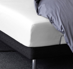 CPH Living faconlagen til boxmadras - bomuld-90x200cm-Hvid