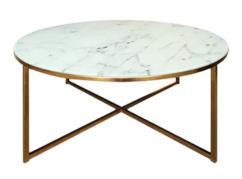 Alisma sofabord, glasplade med marmor print