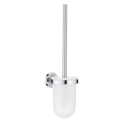 Grohe Essentials Toiletbørste + holder af glas / metal vægmontage