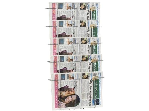 Twin Agenda Avisholder Til Væg Med 5 Fag