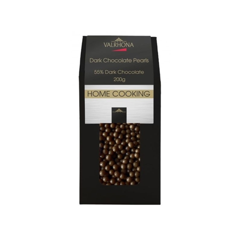 Valrhona Dark Chocolate Pearls, 200 g,