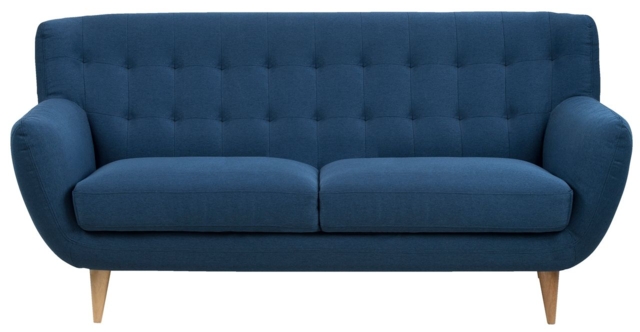 Ohio 3 pers. sofa - mørkeblå Stof i 100% polyester