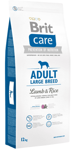Brit care dog adult large breed lamb & rice 12kg