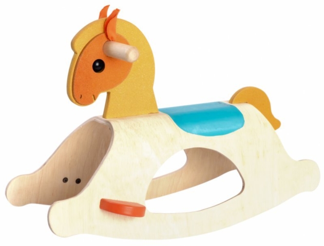 PlanToys Gyngehest i træ